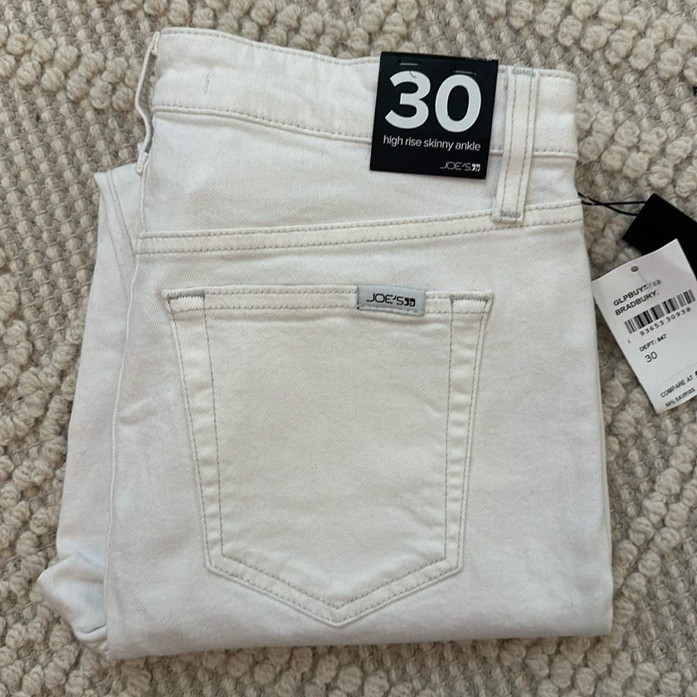 Joe's Jeans (Wonen's) - High Rise Skinny Jeans Size 30 White NWT